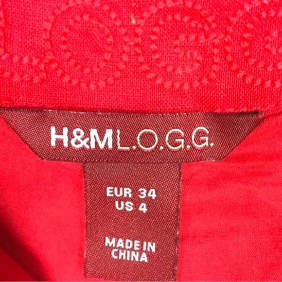 H&M Logg Skirt Red Sz 4 - Picture 6 of 6